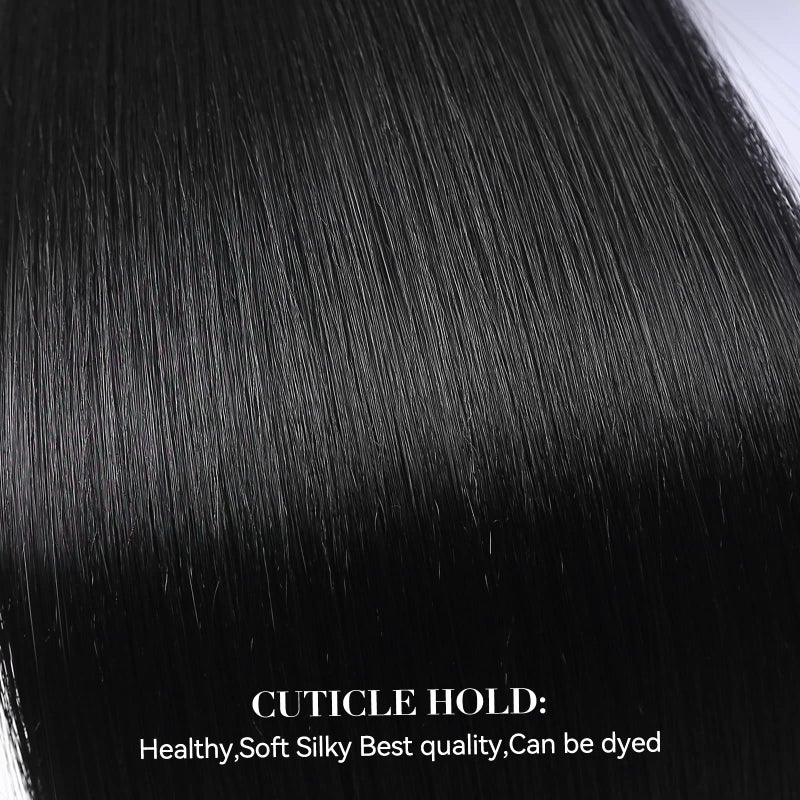 LEEONS Black Hair Extensions Straight Clip in Hair Extensions Clip ins - Soft and Thick (20 Inches, 4Pcs, #1B) - Image 2