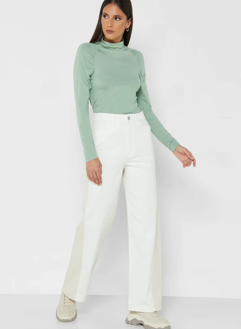 ALIGNE High Neck Ruched Top