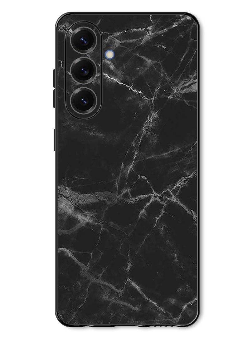Theodor Case Compatible with Samsung Galaxy A57 Protection Shockproof Bumper Cover Black Marble - Image 1