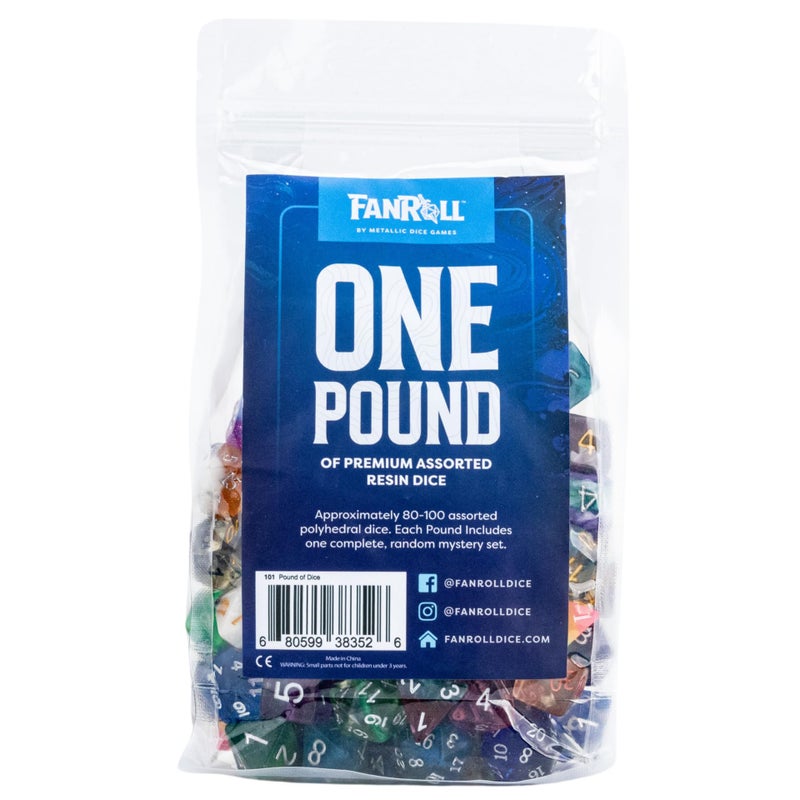 Metallic Dice Games FanRoll ONE Pound of Premium Assorted Resin Dice - Image 2