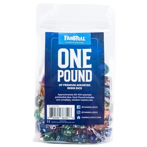 Metallic Dice Games FanRoll ONE Pound of Premium Assorted Resin Dice - Image 1