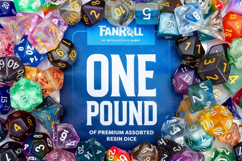 Metallic Dice Games FanRoll ONE Pound of Premium Assorted Resin Dice - Image 3