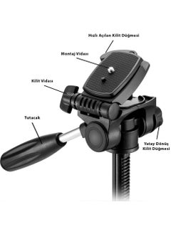 Techmaster كاميرا T11 يوتيوبر DSLR كانون نيكون سوني حامل ثلاثي 140 سم سعة 5 كجم  - Image 5