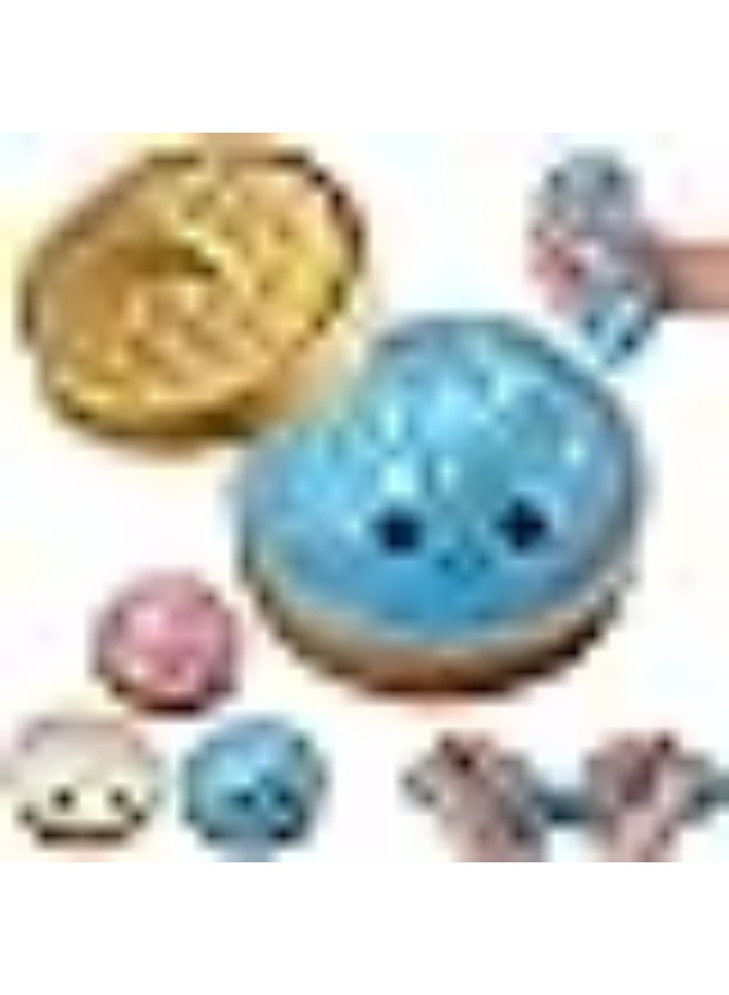 squishy Dumpling Squishy. Mystery Squishy Dumpling Box. Soft Squeeze Dough Ball for Stress Relief, Stretchy Bun with Mini Food Steamer Desk Fidget Toy for Adults Office Home (Blue) - Image 1