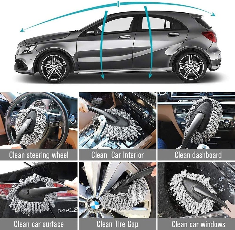 Hallstatt Duster Cleaning Brush, Soft Dusting Tool Blinds Mini Duster for Car Home Kitchen Keyboard Use - Image 3
