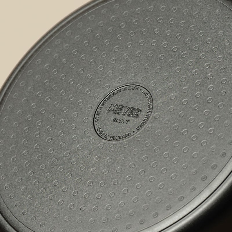 Meyer Midnight Hard Anodized Aluminium Non Stick Saucier Pan | Deep Frying Pan | Non Stick Pan | Nonstick Saucier Pan | Nonstick Deep Frypan, 20cm/1.9L, Black - Image 5