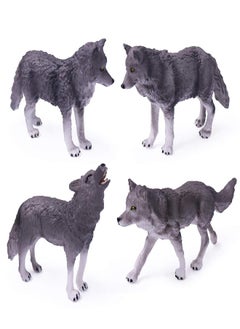 4pcs Wolf Toy Figurines Set Wolf Animal Figures Grey Wolf Family Cake Topper Toy Gift for Kids (Grey) - pzsku/Z9153F969C3827BA69C9BZ/45/_/1686134474/60270925-fd0b-45ad-9a4c-2ee31c4fc375