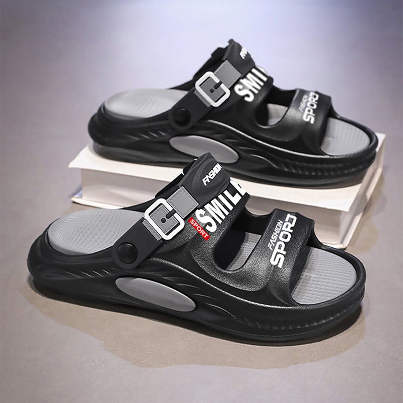 Slippers For Men, Summer Trendy Brand Outer Wear, Non-Slip Slippers, Youth Driving Sports Beach Sandals - Image 1