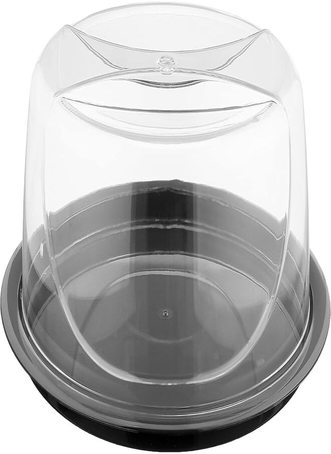 Bager Round acrylic clear color base round torn case (34 * 15cm) - transparent * grey 