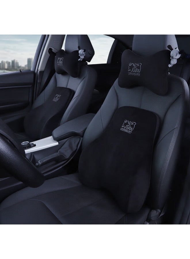 Icaroom Car Headrest, Space Memory Foam Neck Support Pillow, All-season Universal Car Cushion T-001m Black - Image 3