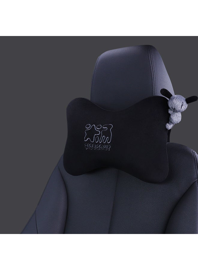 Icaroom Car Headrest, Space Memory Foam Neck Support Pillow, All-season Universal Car Cushion T-001m Black - Image 1