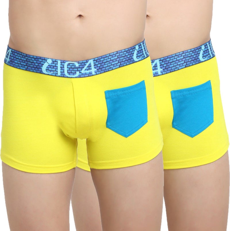 IC4 Store Yellow Pocket Trunks for Men - Image 1