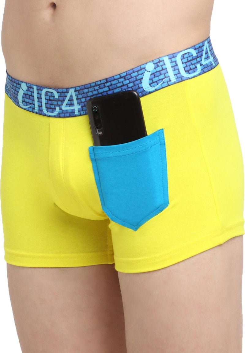 IC4 Store Yellow Pocket Trunks for Men - Image 3
