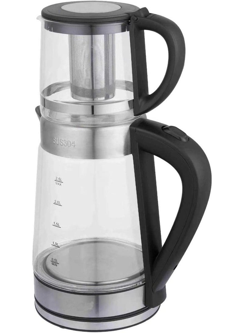 DubaiGallery Tea Kettle 2.5 Liter With Tea Pot - KD5005 - Image 1
