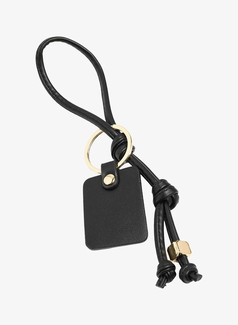 Parfois Black Tote Bag With Texture And Hanging for Women | Best Price UAE