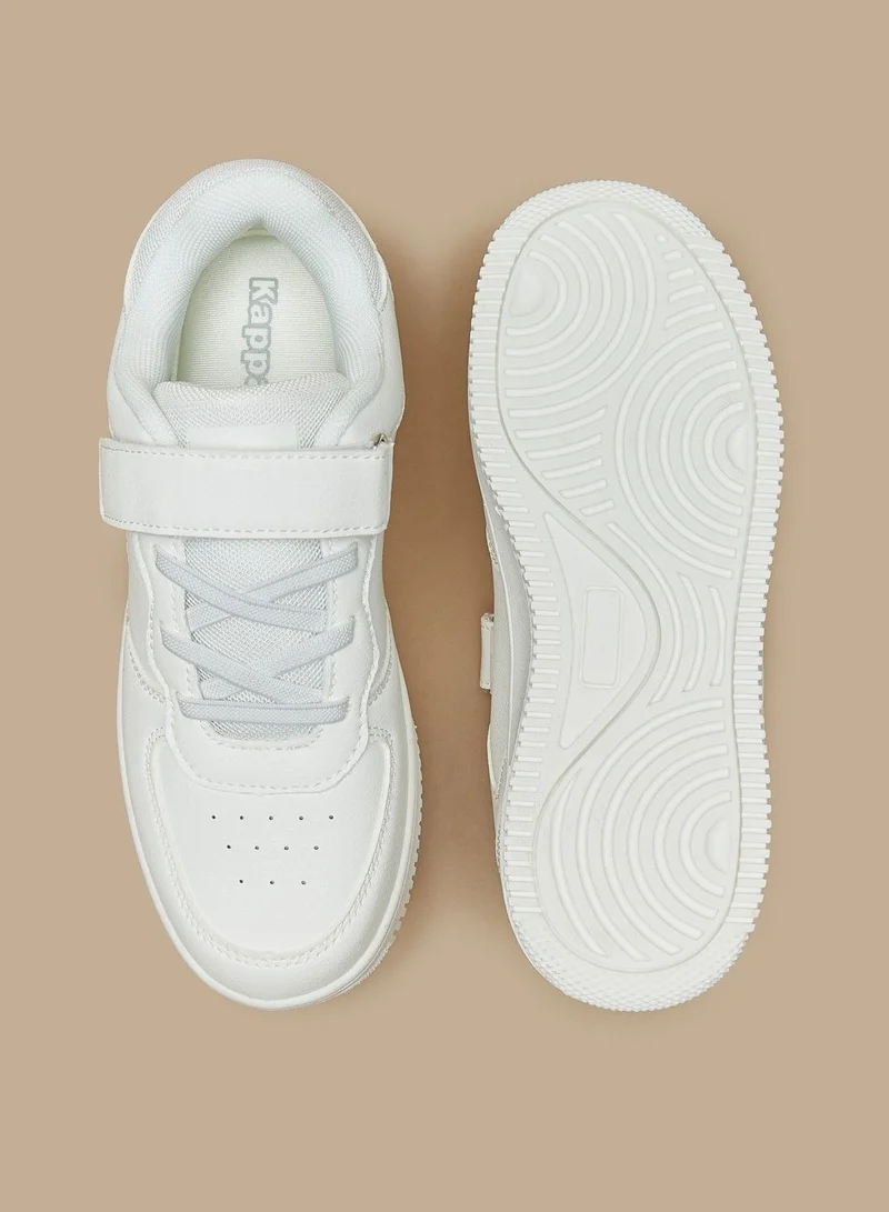 كابا Logo Detail Sneakers with Hook and Loop Closure