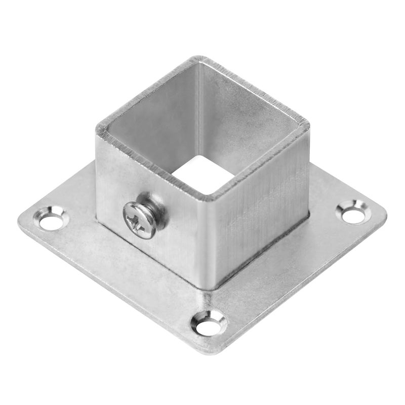 eoere 20 PCS 1" x 1" Square Newel Post Flange Base, Stainless Steel Wall Flange Bracket for Fence, Deck Railing - Image 1
