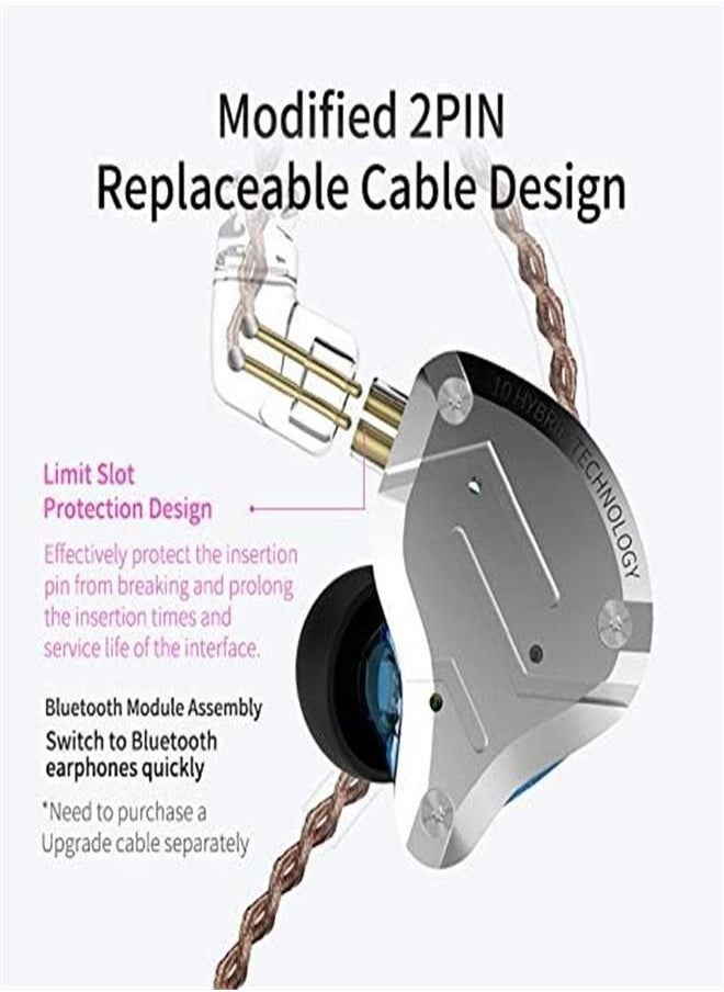 Generic Hi-Fi Clear In-Ear Earphones: Musician's Headphones with Deep Bass, Noise Cancellation, and Display Monitor - Detachable Cable Included  - Image 4