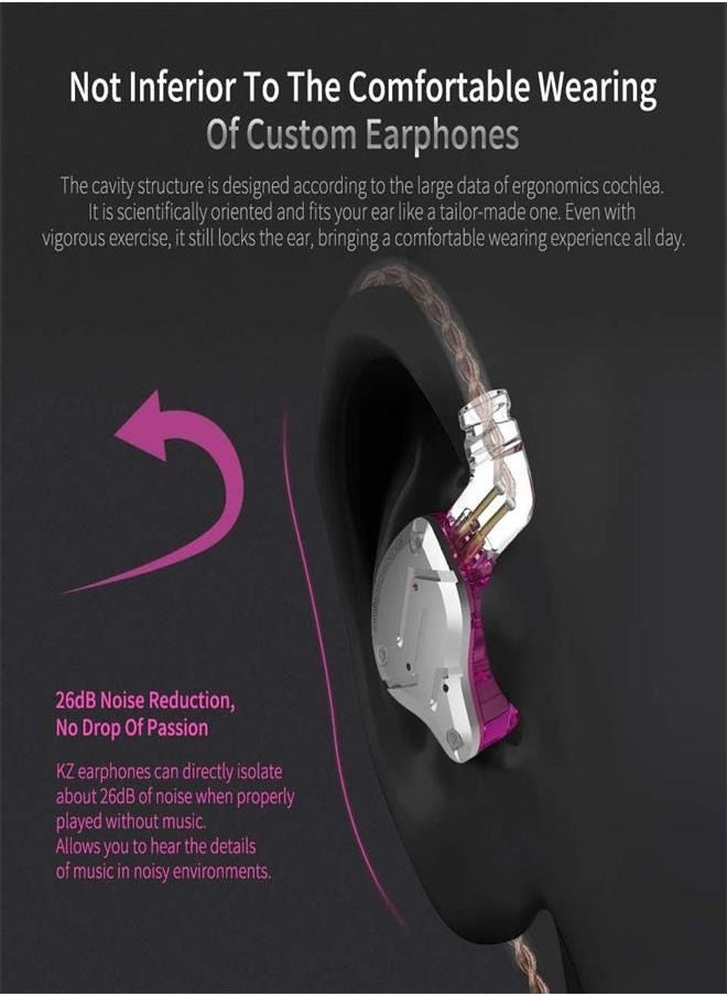 Generic Hi-Fi Clear In-Ear Earphones: Musician's Headphones with Deep Bass, Noise Cancellation, and Display Monitor - Detachable Cable Included  - Image 5