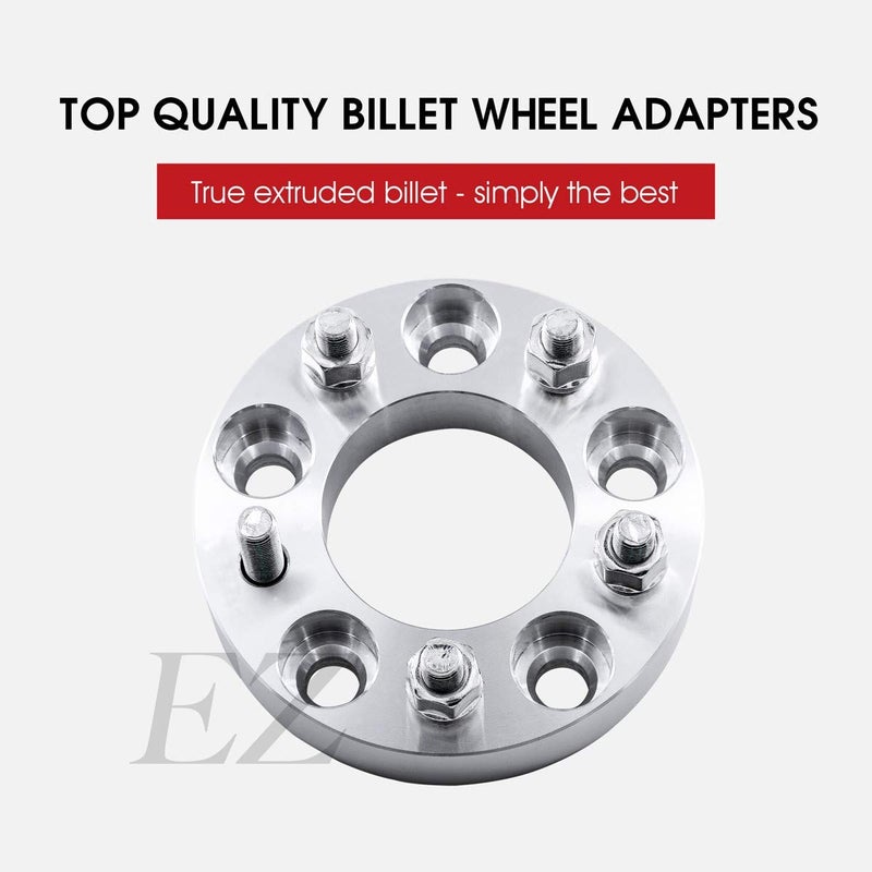 EZAccessory 2 Billet Wheel Adapters 5x5 to 5x4.5 (5x127 to 5x114.3) Thickness 1 Inch - Image 2