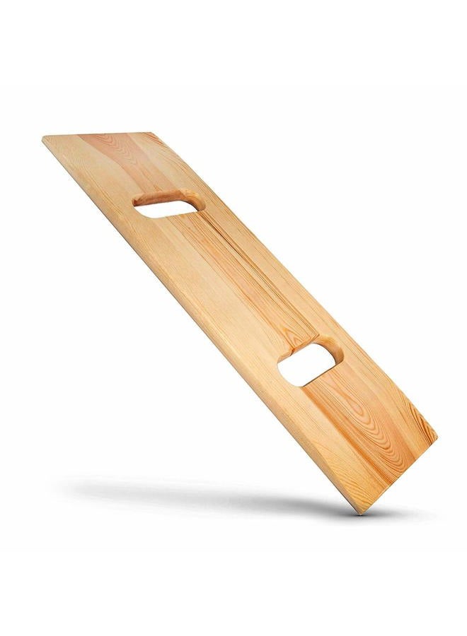 DMI لوح نقل مصنوع من الخشب الثقيل لمساعدة المرضى وكبار السن وذوي الاحتياجات الخاصة في النقل والانزلاق، مؤهل لـ FSA و HSA، يتحمل حتى 440 رطلاً، 2 مقبض مقطوع، 24 × 8 × 1 - Image 4