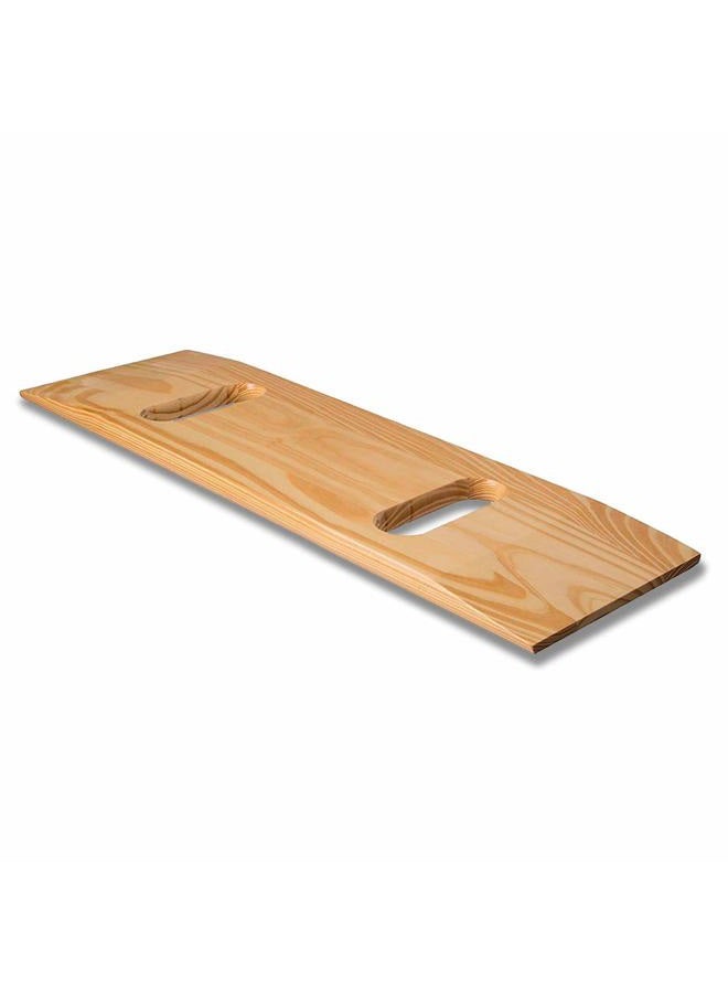 DMI لوح نقل مصنوع من الخشب الثقيل لمساعدة المرضى وكبار السن وذوي الاحتياجات الخاصة في النقل والانزلاق، مؤهل لـ FSA و HSA، يتحمل حتى 440 رطلاً، 2 مقبض مقطوع، 24 × 8 × 1 - Image 1