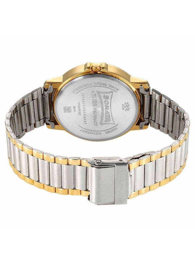 Sonata 77083BM01 Men’s Watch – Green Dial, Stainless Steel Strap, Quartz Movement, 3 ATM Water Resistance - Image 4