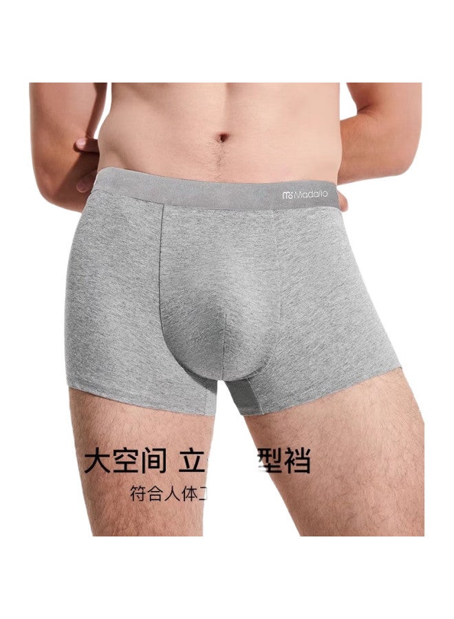 Madallo Men'S Cotton And Mulberry Silk 7A Antibacterial Crotch Boxer Briefs Men'S Underwear Plus Size Shorts - Image 1
