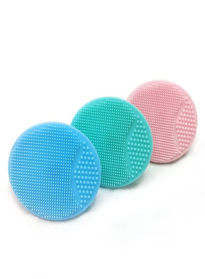 KitchenFest® Face Scrubber Exfoliating Facial Cleansing Soft Brush | Exfoliates Stimulates Blood Circulation for Sensitive/Delicate/Dry Skin Care Brush, Multicolor (S, 2) - Image 1
