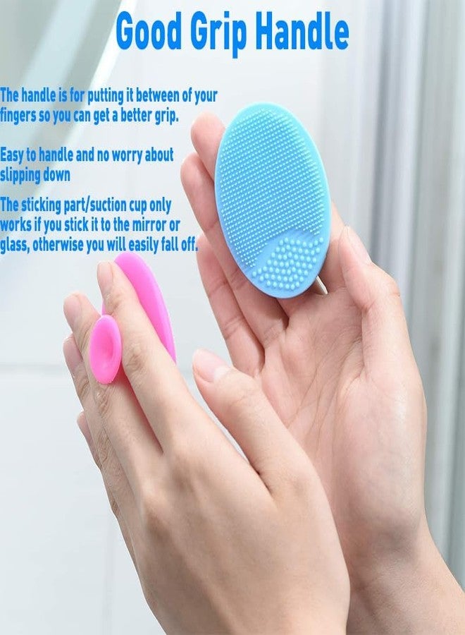 KitchenFest® Face Scrubber Exfoliating Facial Cleansing Soft Brush | Exfoliates Stimulates Blood Circulation for Sensitive/Delicate/Dry Skin Care Brush, Multicolor (S, 2) - Image 3