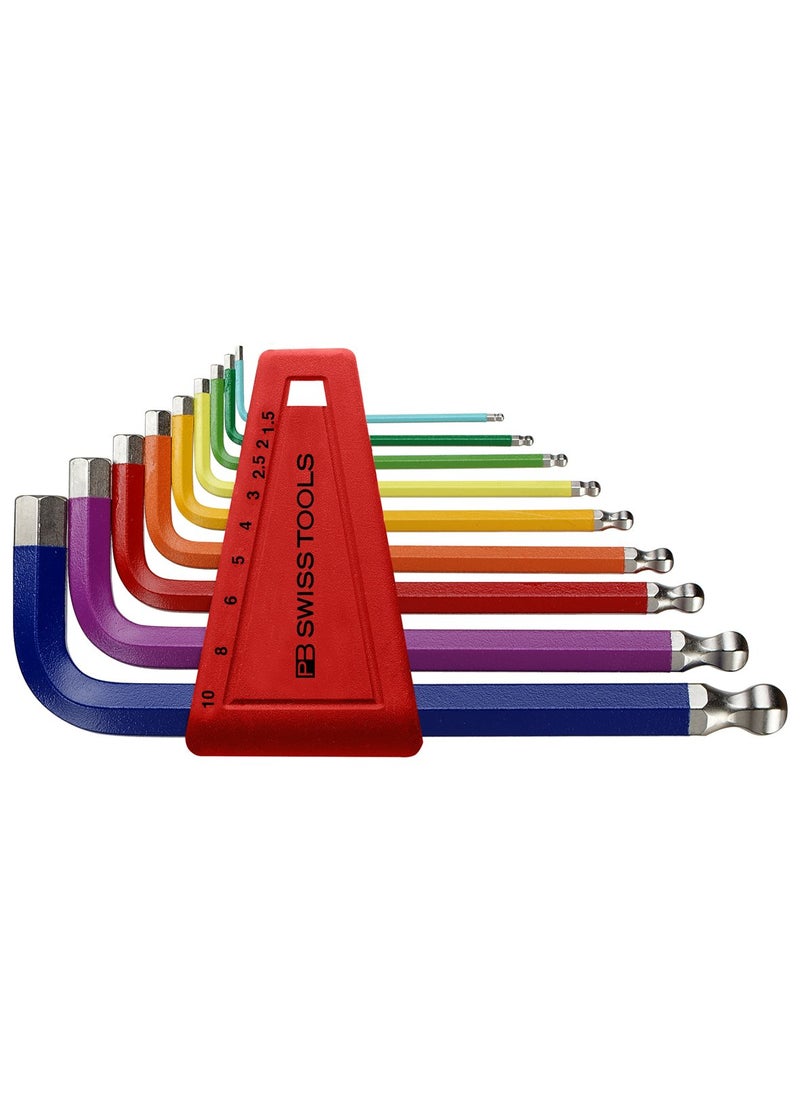 PB SWISS TOOLS PB Swiss Tools PB 212H-10 RB Ballend hex set rainbow 