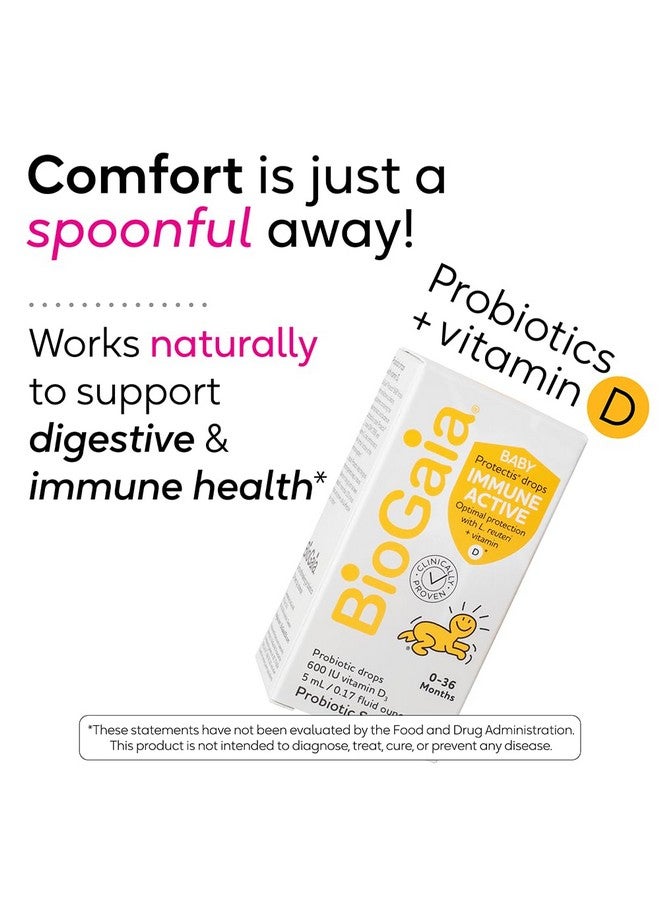 BioGaia Immune Active Baby Probiotic Drops + Vitamin D | for Babies & Toddlers 0-36 Months | Supports Digestive & Immune Health | Allergen, Dairy, Soy & Gluten Free | Backed by 30 Years of Research - Image 1