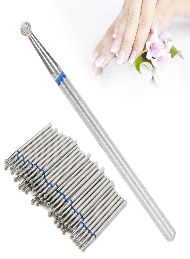 TMISHION 50pcs Nail Cutter Drill Bit for Manicure, Spherical Nail Drill Bits Nail File Bits for Gel Nails Cuticles Dead Skin Removal Nail Polishing Grinding Head Accessory Manicure Drill Set(2.3mm) - Image 1