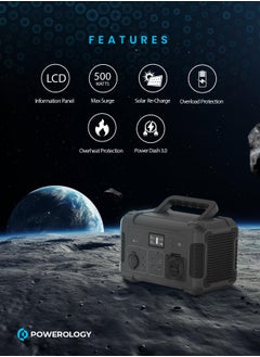 باورولوجي مولد طاقة محمول 78000 مللي أمبير 300 واط QC 18 واط PD 30 واط - أسود  - Image 2