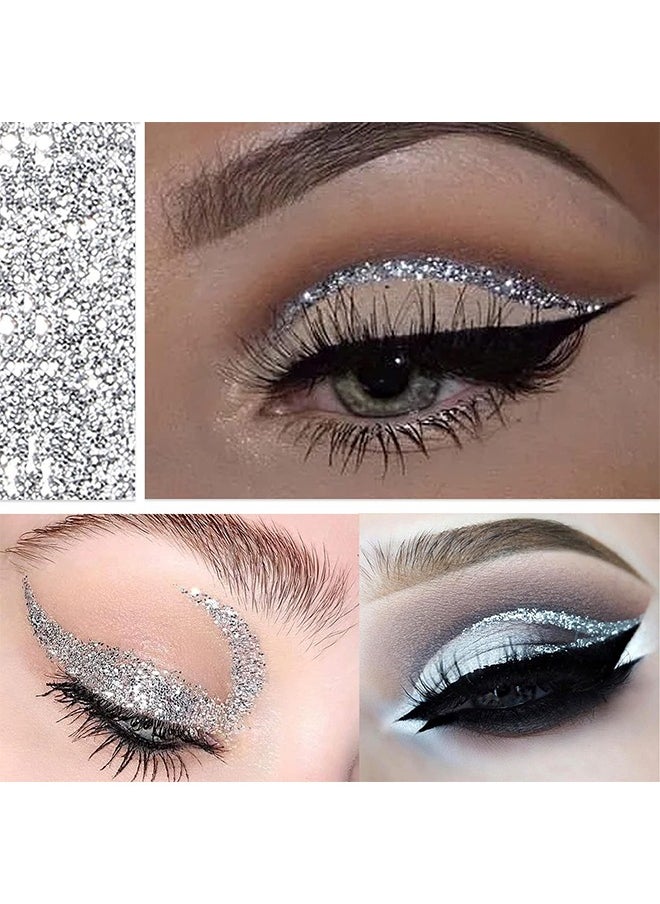 Baolishi Liquid Eyeliner Glitter Liquid Eyeliner Metallic Shimmer Eyeshadow, Long Lasting Waterproof Makeup Eyeliner Color, Glitter Eyeliner For Eye Makeup  - Image 5