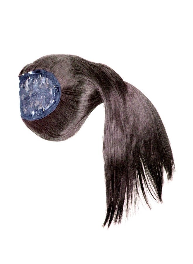 Wizme Silk Base 3 Clip In Straight Hair Topper/Closure Crown Hair Wig Extension For Women/Girls Brown Pack Of 1 - Image 5