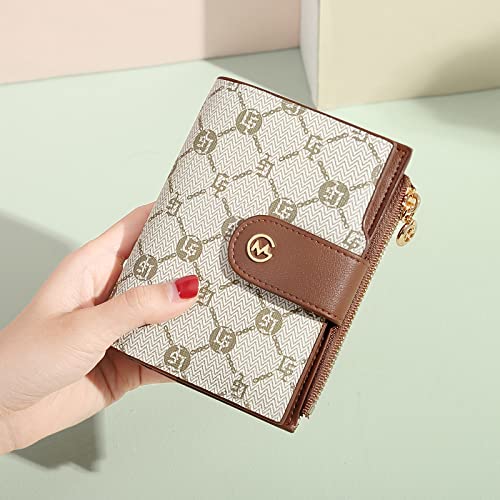 GOLF SUPAGS Wallets for Women PVC Leather Small Bifold Zipper Pocket Coin Purse Large Capacity Multi Card Organizer - Image 5