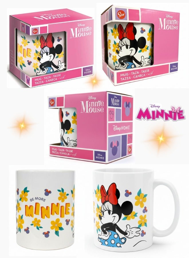 STOR, Disney Ceramic Mug, MINNIE SUMMER CRUSH 240 ML , Drinking Cup-Mug, Adventure Travel the Caffeine in Coffee Mug, the Beverage or Coffee a Cafe for Chocolate in Addition to Espresso Mug - Image 2