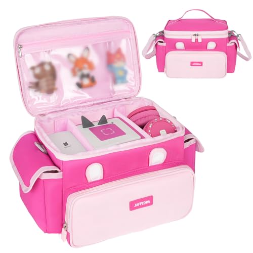 Jaffzora Carrying Case Fits for Toniebox & Little Tikes Story Dream Machine Starter Set, Cute Storage Bag Compatible with Toniebox 2 & 1 Audio Player, Tonies Characters and Accessories, Rose Red(Bag Only) - Image 1