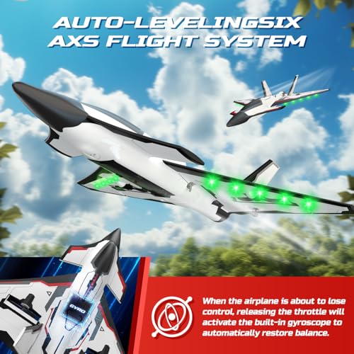 DEERC Future RC Plane 4 Channel Remote Control Jet Hobby Airplane with LED Lights RTF Aerobatic Aircraft Toys,2.4GHz 6-axis Gyro Stabilizer EDF EPP Glider Aircraft Plane for Adults Beginners Advanced - Image 4