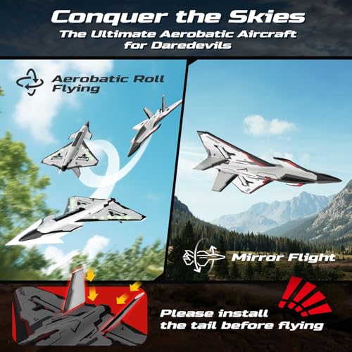 DEERC Future RC Plane 4 Channel Remote Control Jet Hobby Airplane with LED Lights RTF Aerobatic Aircraft Toys,2.4GHz 6-axis Gyro Stabilizer EDF EPP Glider Aircraft Plane for Adults Beginners Advanced - Image 3