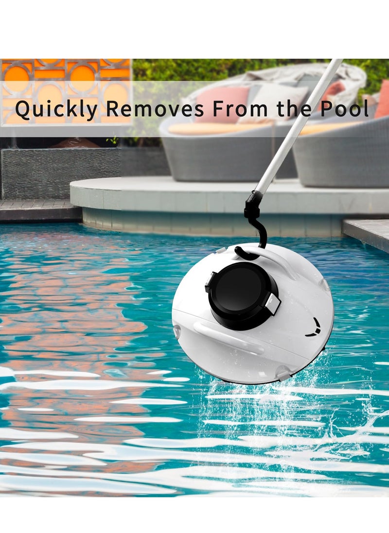 KASTWAVE - Cordless Pool Vacuum Cleaner, Robotic Pool Cleaner, Lasts 120min, Dual-Motor,Smart Navigation and Parking System, LED Indicator, Suitable for Flat Pools Up to 1000 sq, White - Image 1