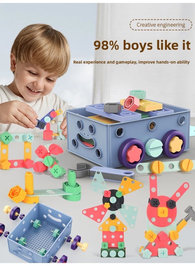 Children's Screwdriver Toy Repair Toolbox Suit 2-year-old Baby's Educational Detachable Boy 1-Color:Variety Of Assembly Tool Box [47-piece Set]⚑  - Image 4