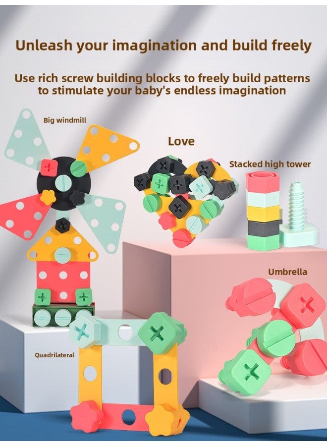 Children's Screwdriver Toy Repair Toolbox Suit 2-year-old Baby's Educational Detachable Boy 1-Color:Variety Of Assembly Tool Box [47-piece Set]⚑  - Image 5