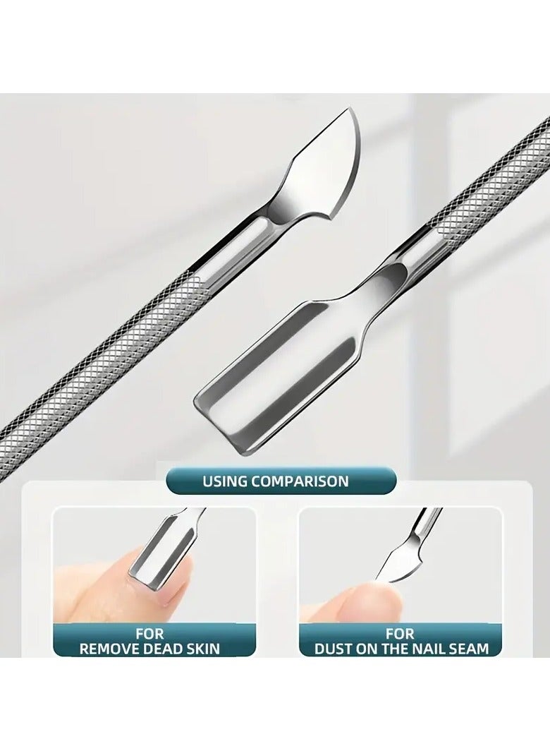 Goolsky 4-Piece Professional Stainless Steel Cuticle Trimmer Set, Perfect Tool For Manicuring, Removing Dead Skin And Removing Nail Polish. - Image 3