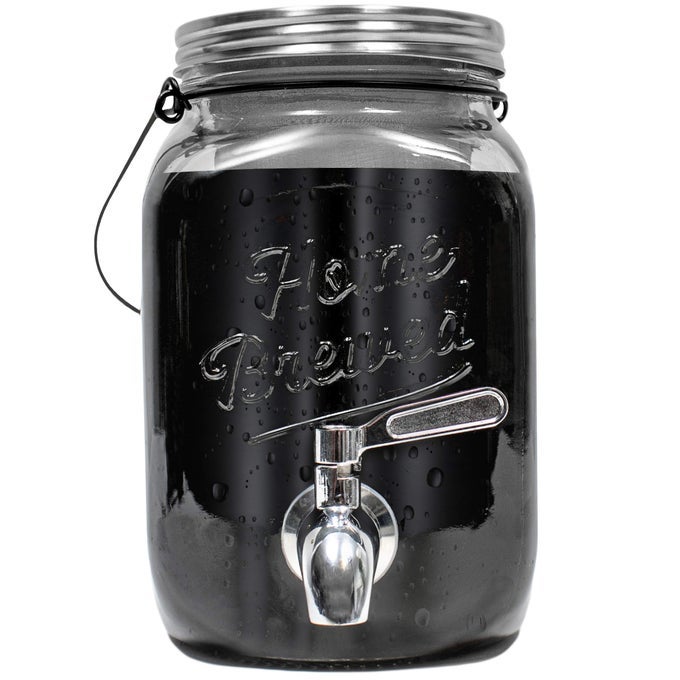 WILLOW EVERETT COLD BREW COFFEE ICEDTEA MAKER PITCHER 2 L GLASS DISPENSER WMETAL SPIGOT MESH FILTER ICED COFFEE SUN TEA BREWING SYSTEM