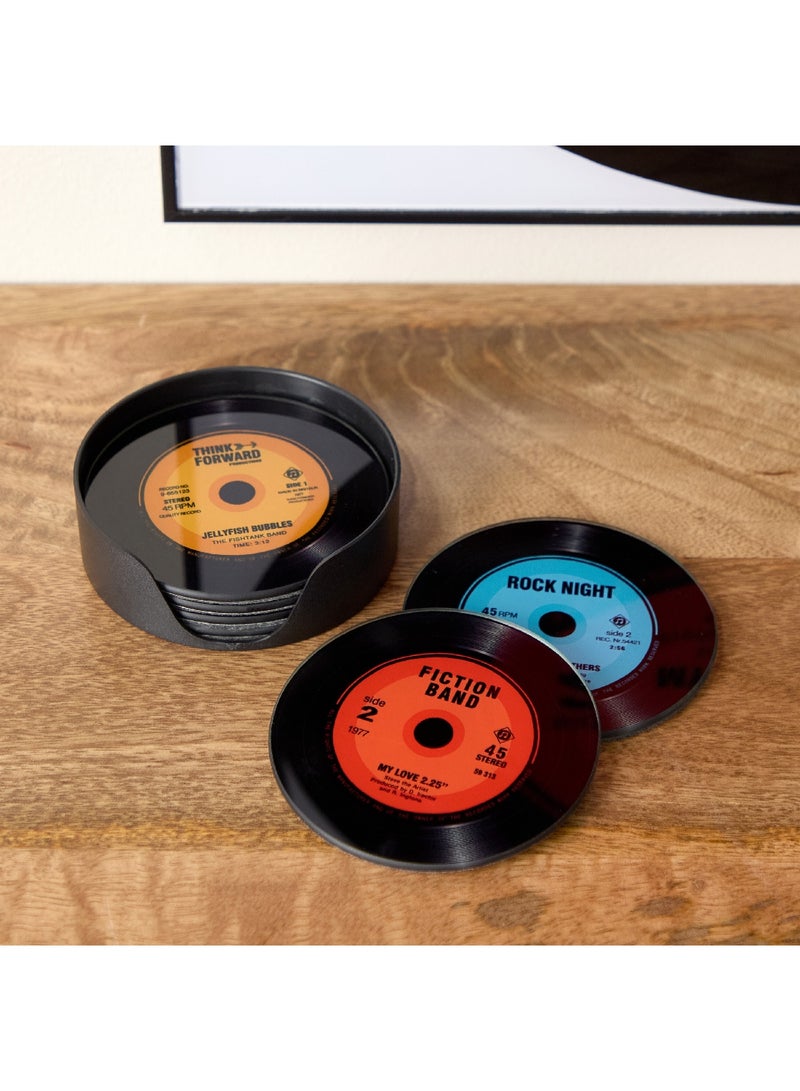 Home Box Fero 6-Piece Glass Felt Coaster Set 10 x 0.6 cm - Image 1