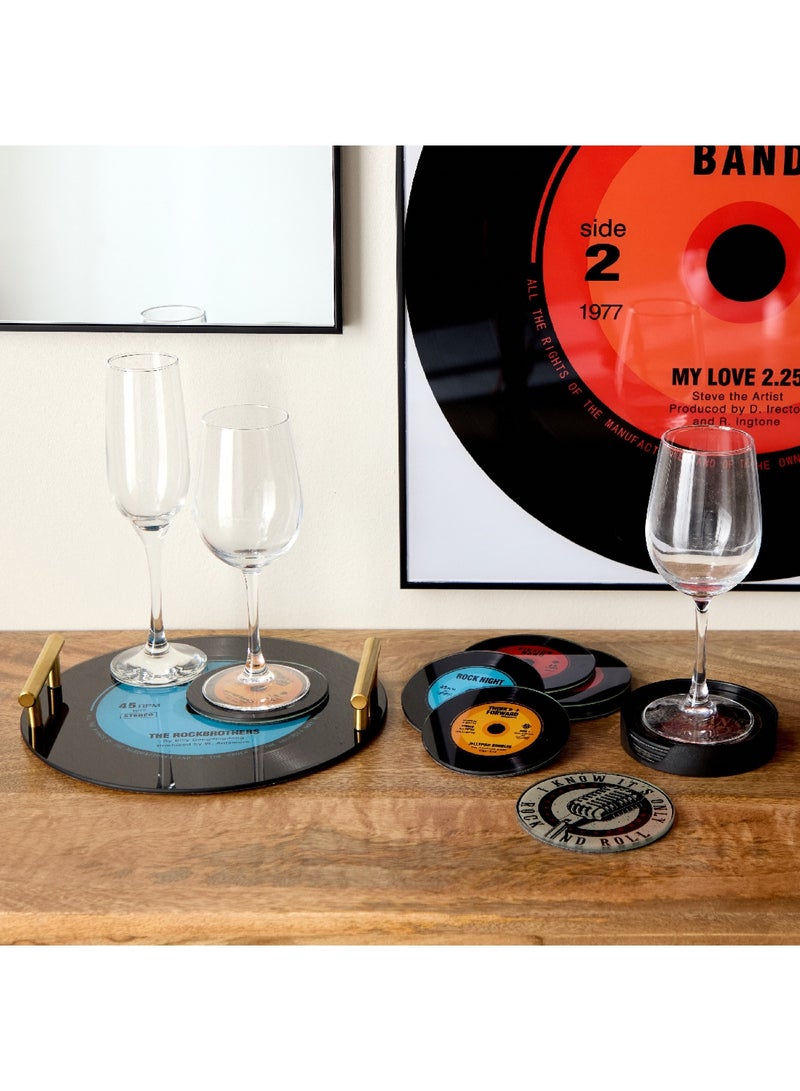 Home Box Fero 6-Piece Glass Felt Coaster Set 10 x 0.6 cm - Image 4
