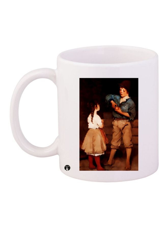 RYN Classic Children Printed Coffee Mug White/Black/Brown 11ounce