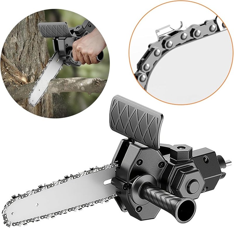 Portable Chainsaw Head Attachment Converts Drill Into Cutting Tool - Image 3